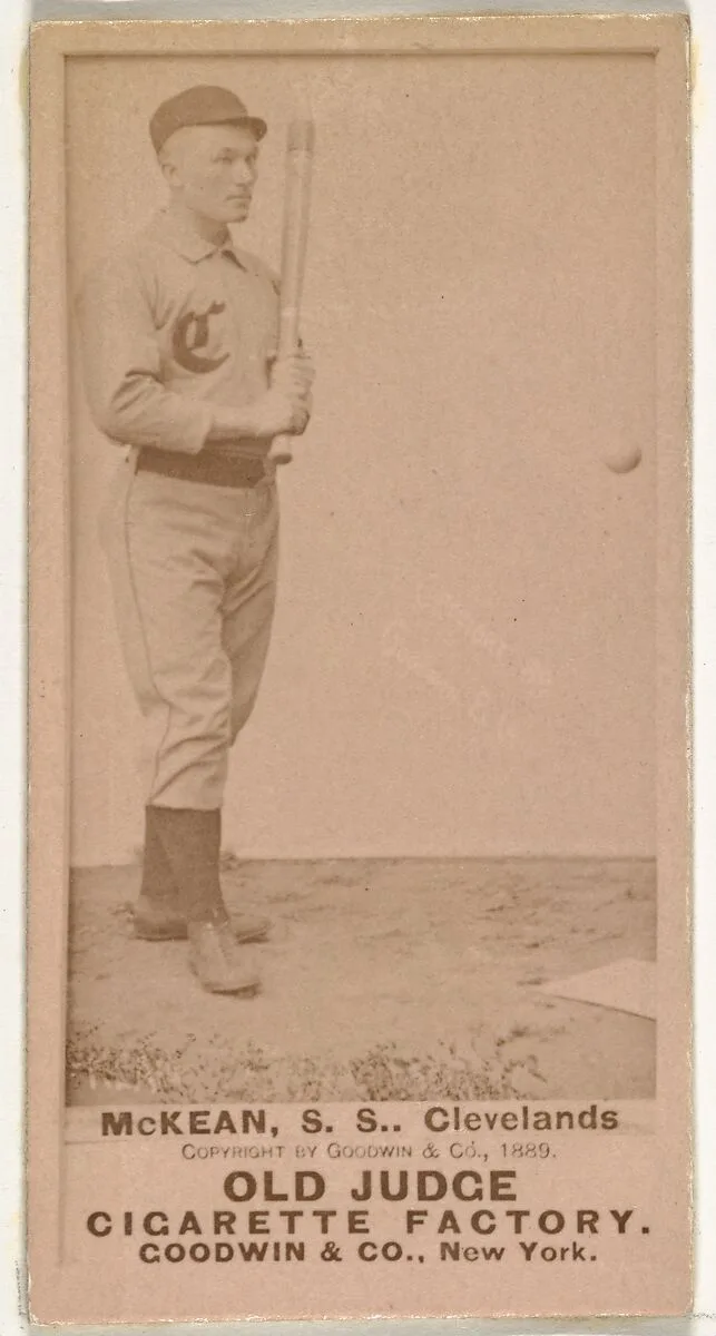 Edwin John "Ed" McKean, Shortstop, Cleveland, from the Old Judge series (N172) for Old Judge Cigarettes — Goodwin & Company