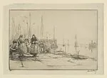 A Fishing Harbor — James McBey