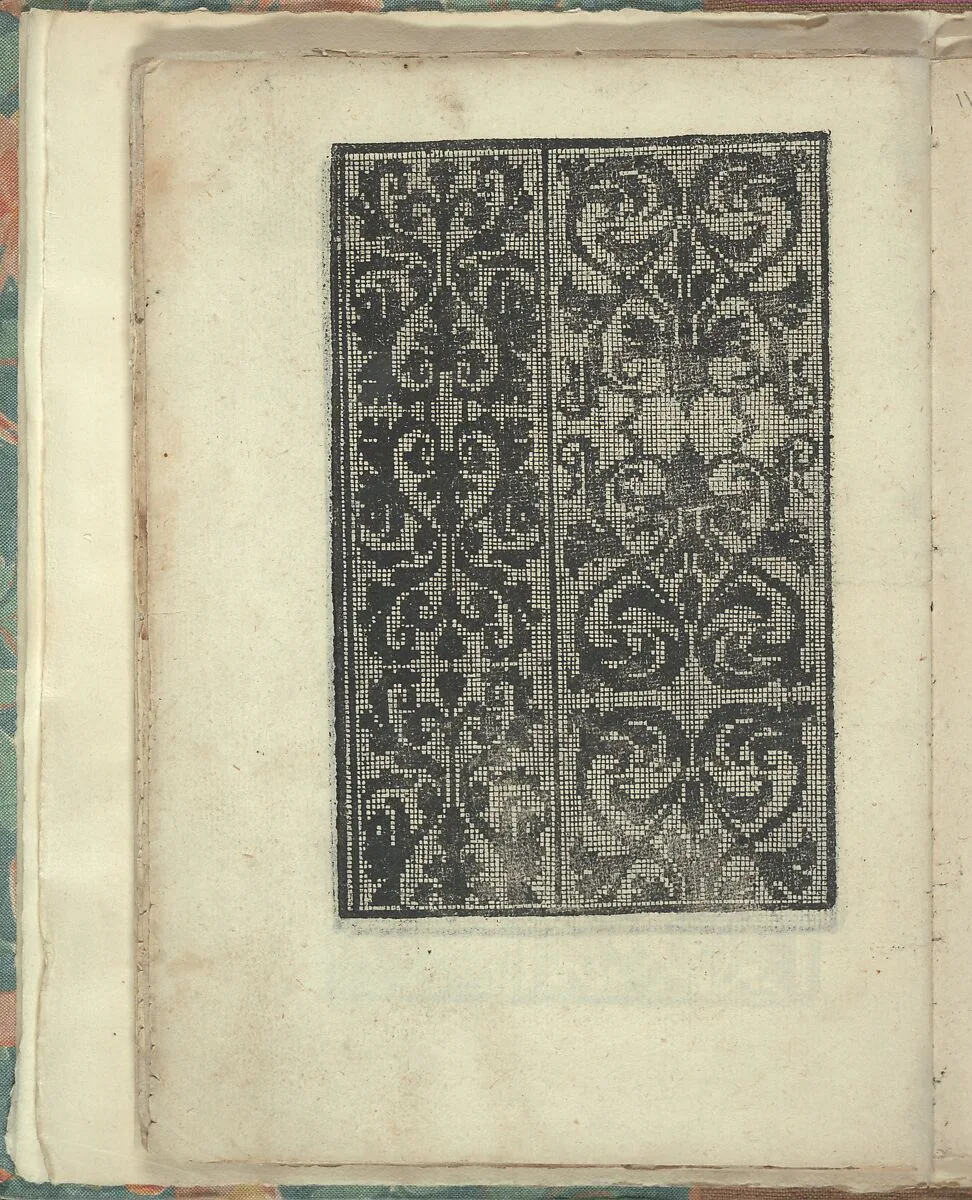 Opera Nova Universali intitulata Corona di racammi, page 29 (verso) — Giovanni Andrea Vavassore