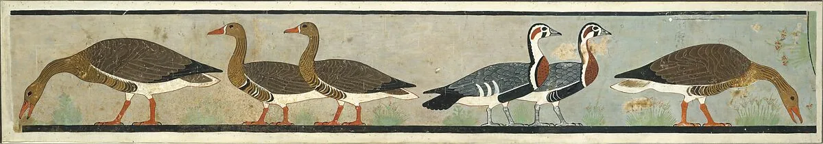 Facsimile Painting of Geese, Tomb of Nefermaat and Itet — Charles K. Wilkinson