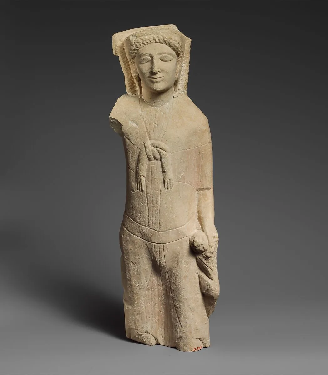 Limestone statuette of Herakles holding a lion — Unknown