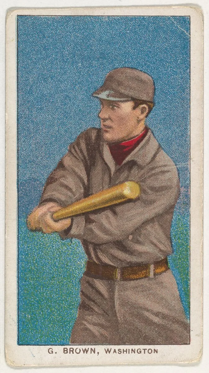 G. Brown, Washington, American League, from the White Border series (T206) for the American Tobacco Company — American Tobacco Company