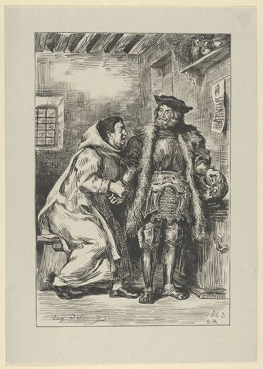 Goetz and Friar Martin — Eugène Delacroix|Andrew, Best, Leloir, Hotelin et Régnier