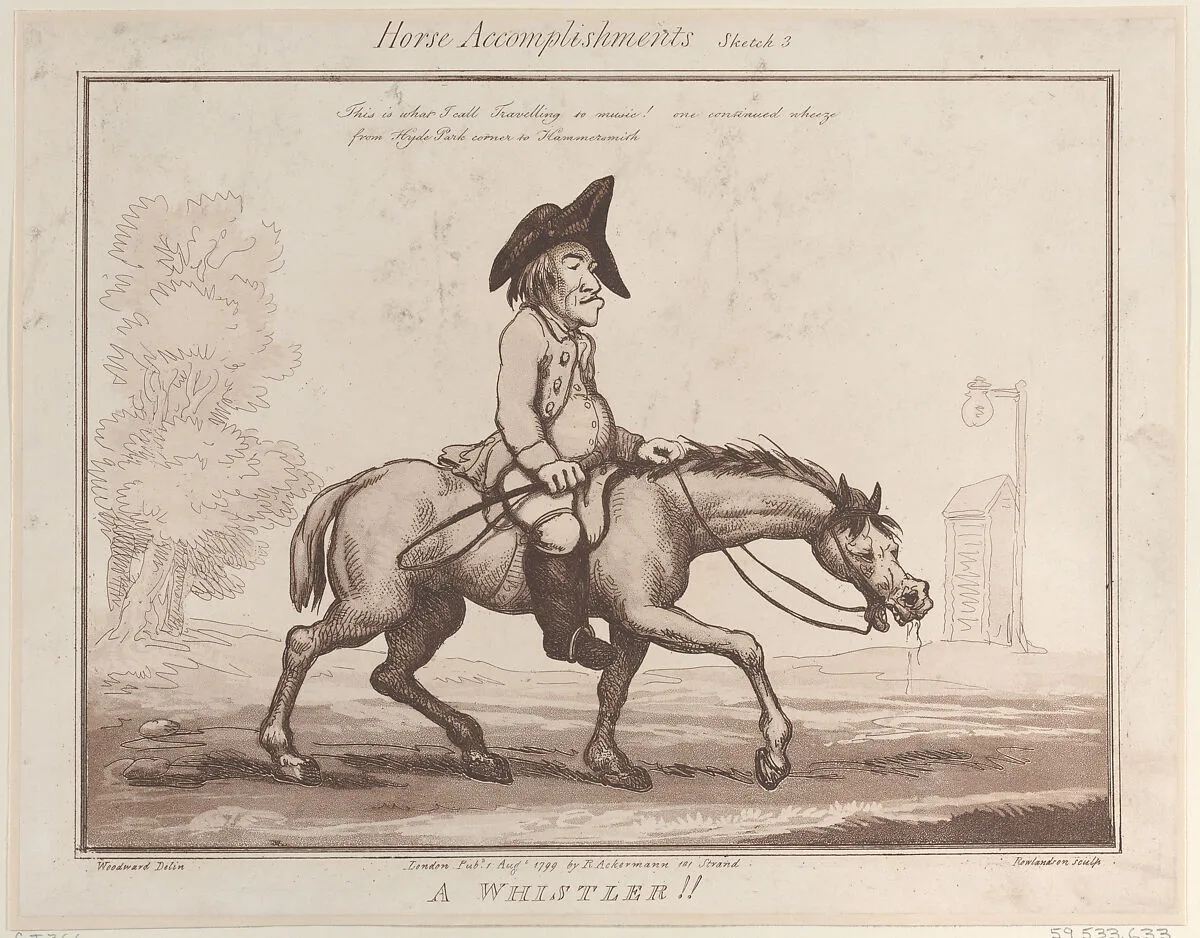 Horse Accomplishments, Sketch 3: A Whistler !! — Rudolph Ackermann, London|Thomas Rowlandson|George Murgatroyd Woodward
