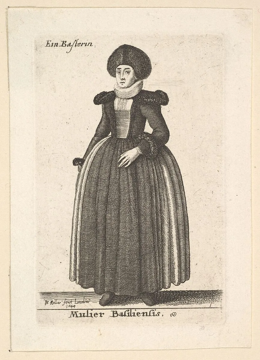 Mulier Basiliensis (Woman of Basel); — Wenceslaus Hollar