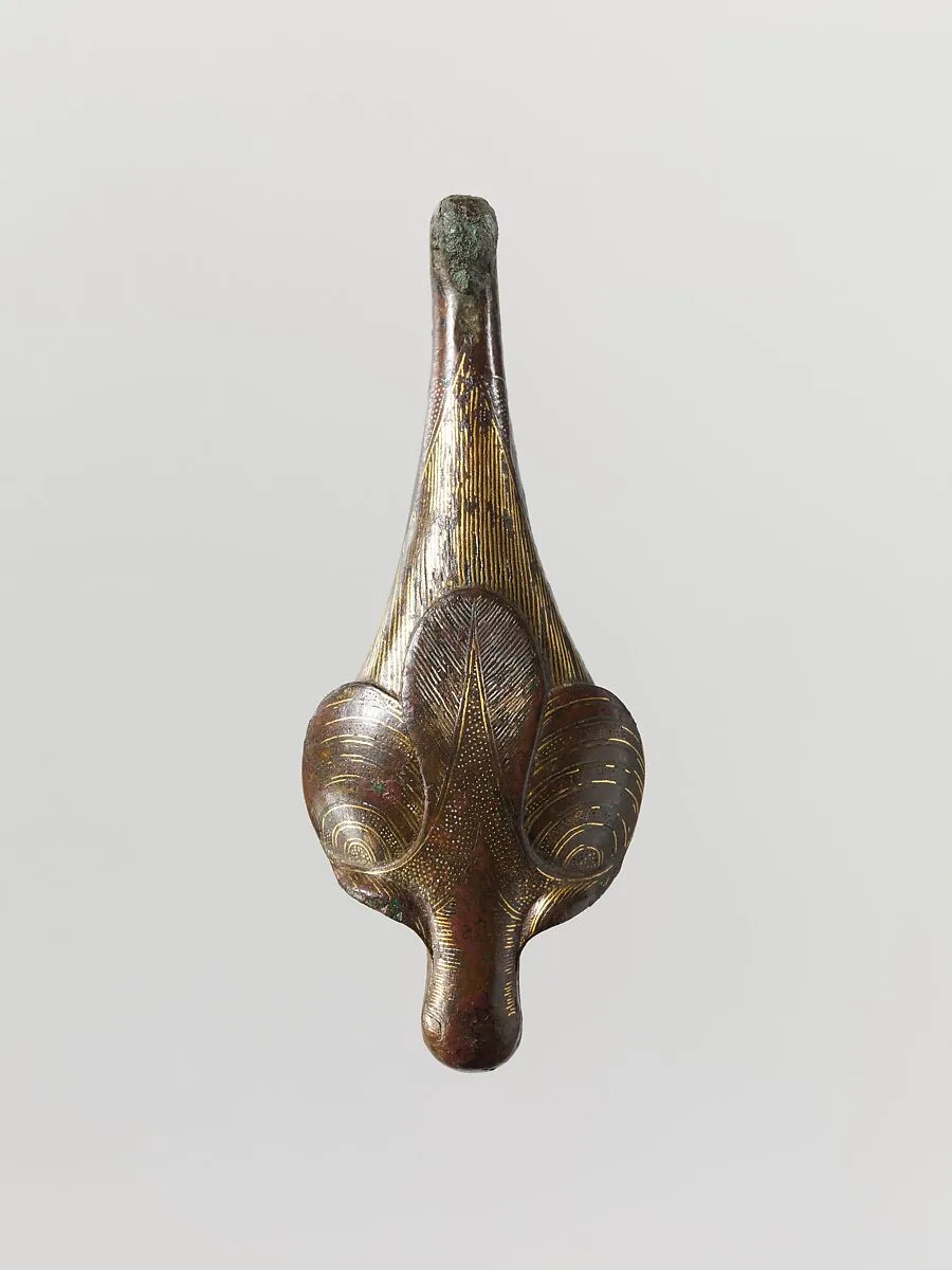 戰國 錯金銀青銅带鈎|Belt hook — Unknown