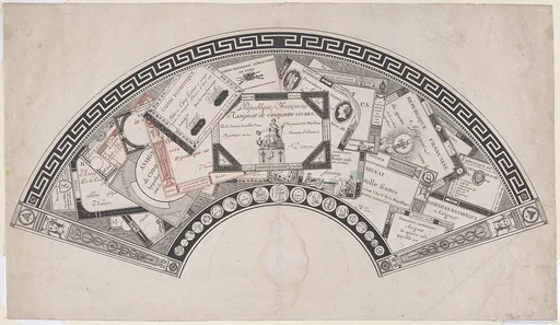 Fan Design with Republican Assignats (French Revolutionary Money)