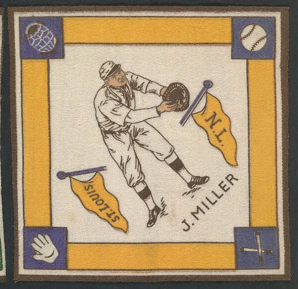 J. Miller, St. Louis, National League from Baseball Players Felt Blanket series (B18) — Unknown