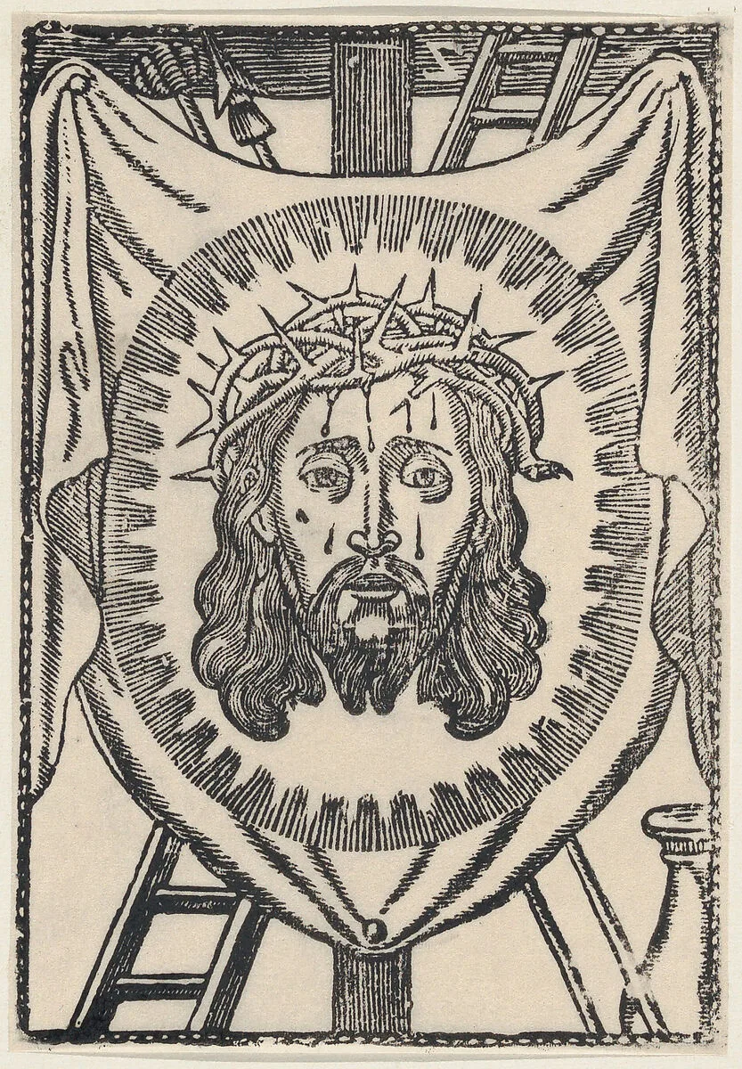 Veil of St Veronica (sudrarium) — Anonymous, Mexican