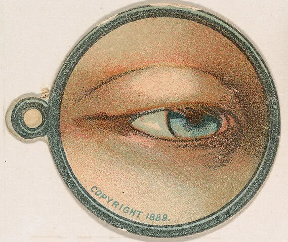 Monocle and Eye (blue), from Jocular Ocular series (N221) issued by Kinney Bros. — Kinney Brothers Tobacco Company