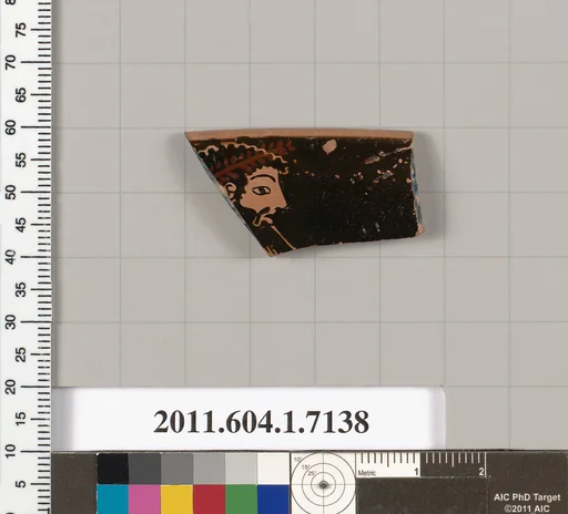 Terracotta rim fragment of a kylix (drinking cup)