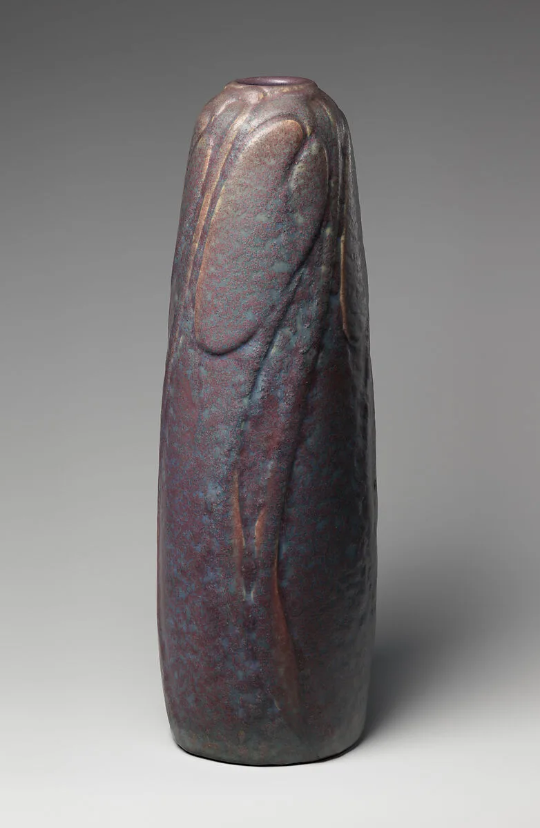Vase with leaves — Artus Van Briggle|Van Briggle Pottery Company