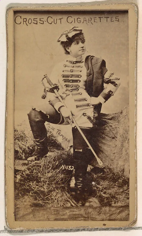 Card Number 132, Rose Temple, from the Actors and Actresses series (N145-1) issued by Duke Sons & Co. to promote Cross Cut Cigarettes — W. Duke, Sons & Co.