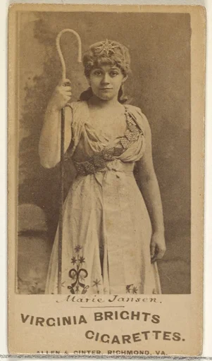 Marie Janson, from the Actors and Actresses series (N45, Type 1) for Virginia Brights Cigarettes