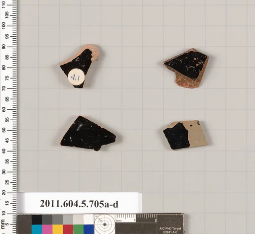 Terracotta fragments of kylikes (drinking cups)