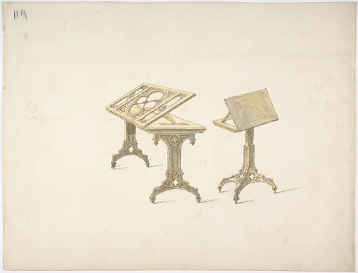 Design for Two Bookstands on Casters