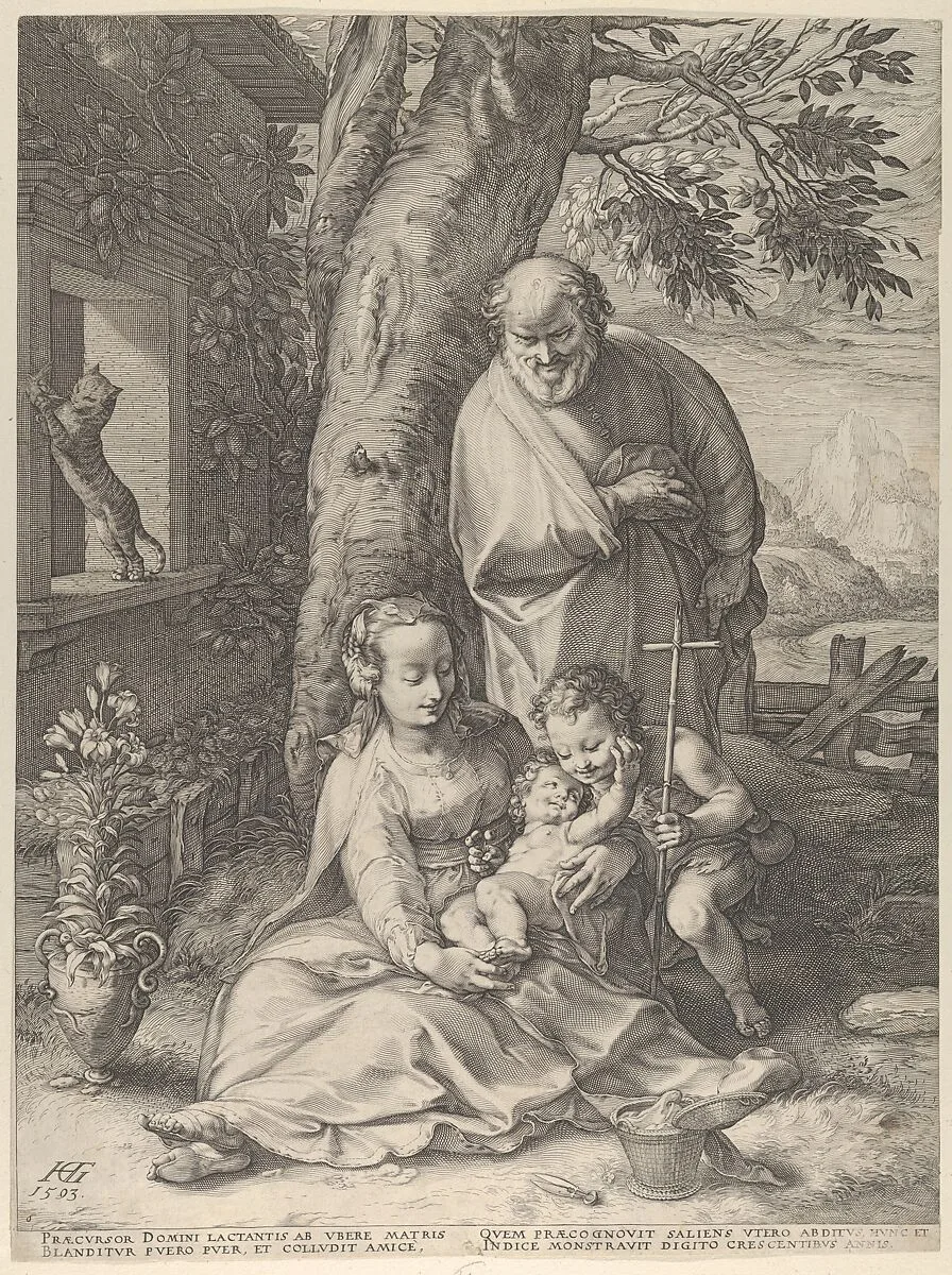 The Holy Family with the Infant John the Baptist — Hendrick Goltzius|Federico Barocci