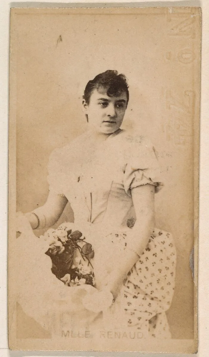 Mlle. Renaud, from the Actresses series (N245) issued by Kinney Brothers to promote Sweet Caporal Cigarettes — Kinney Brothers Tobacco Company