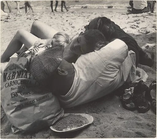 [Beach Scene: Family Napping In Shade, Coney Island, New York]