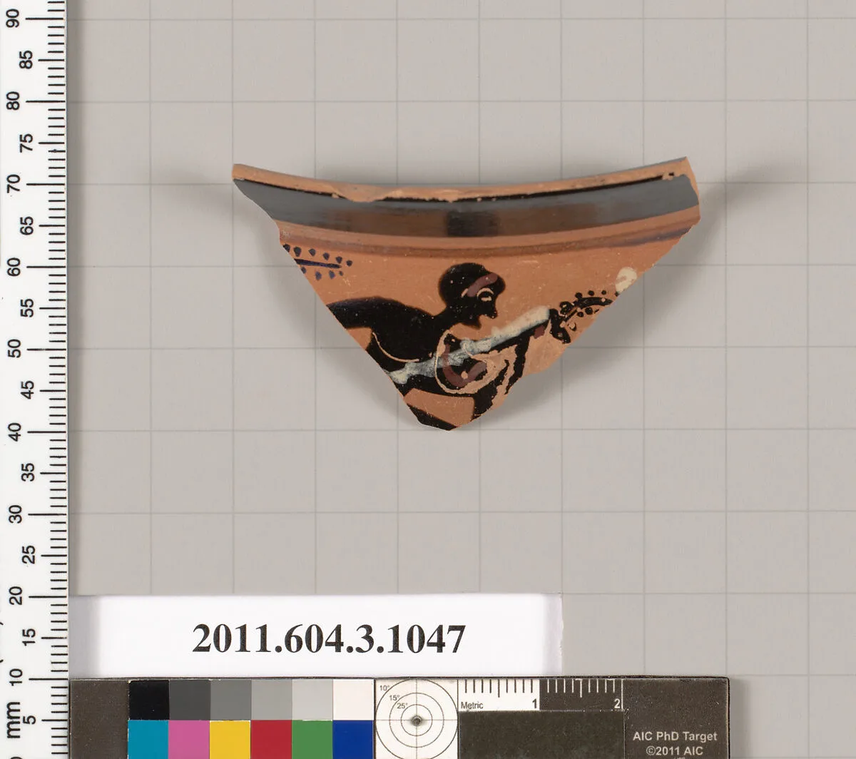 Terracotta fragment of a mastoid (drinking cup with narrow base) — Unknown
