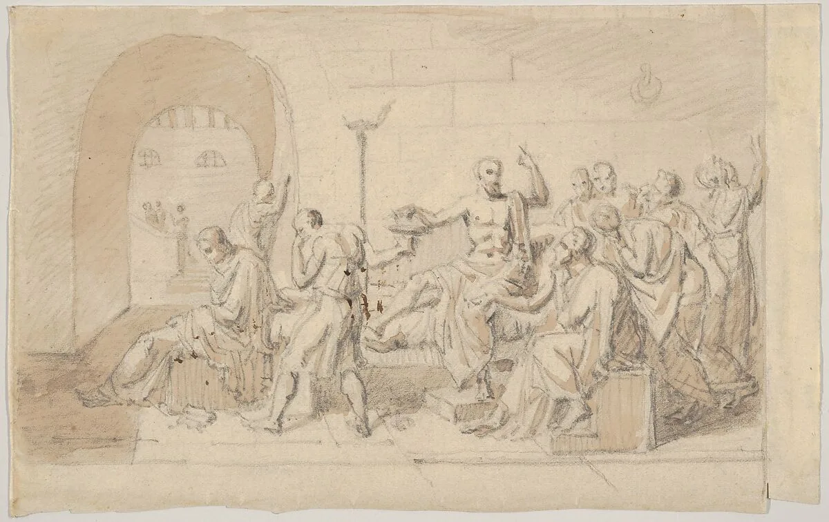 Copy after David's "The Death of Socrates" — Anonymous, French, 19th century|Jacques Louis David
