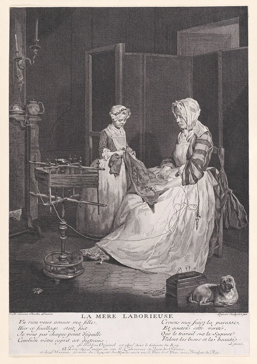 The Working Mother — Chez L'Auteur|Jean Siméon Chardin|Bernard Lepicié|Louis Surugue