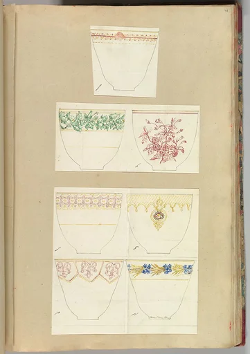 Seven Designs for Decorated Cups