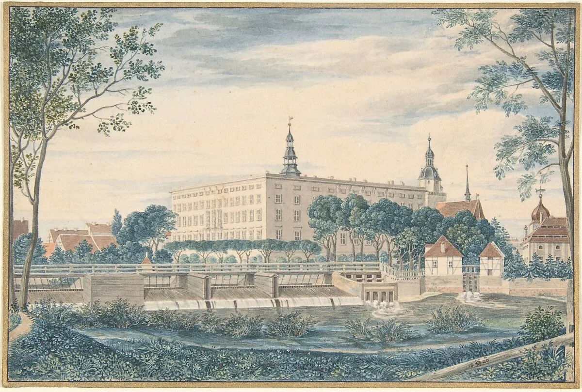 View of the Dessau Castle from the East — Heinrich Olivier