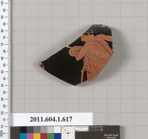 Terracotta rim fragment of a kylix (drinking cup)