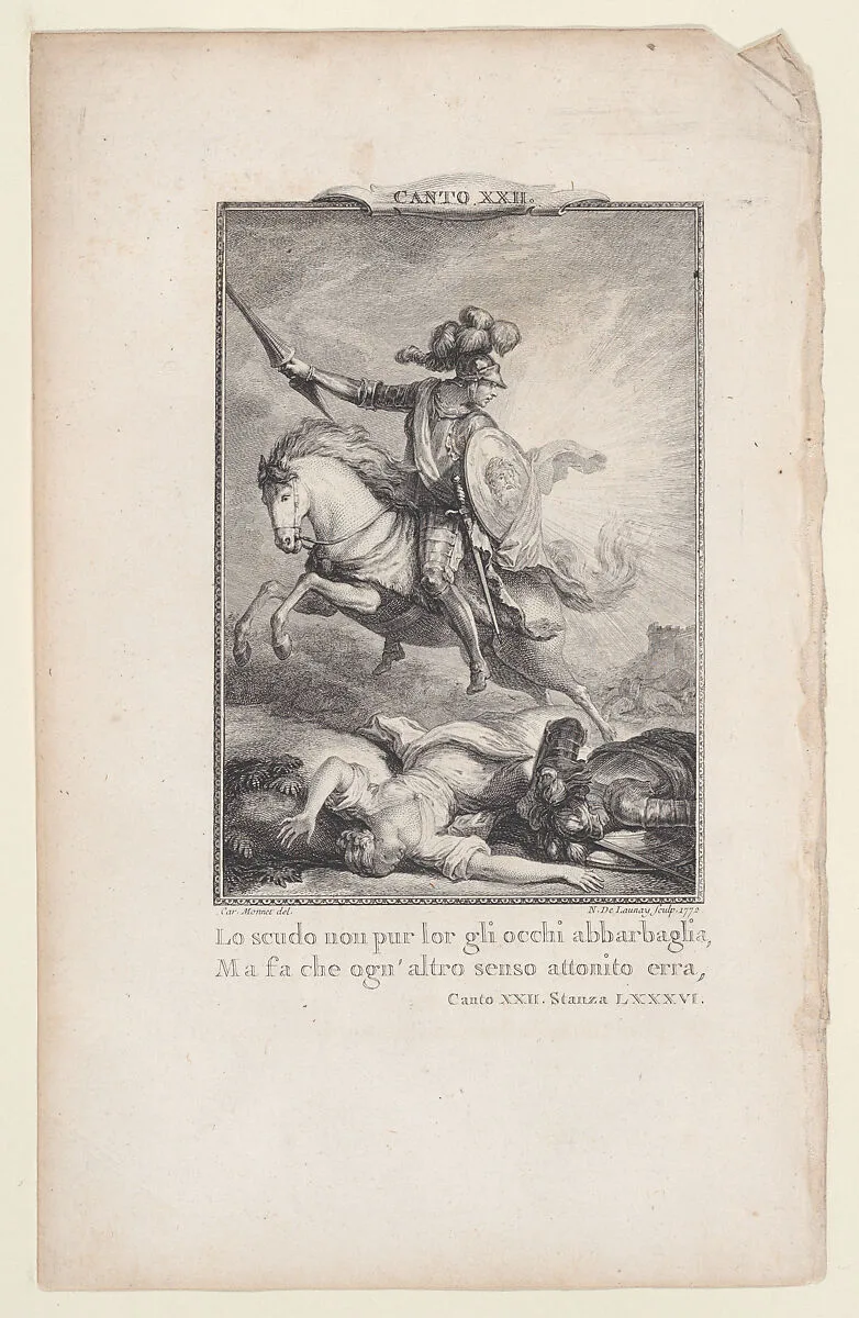 Canto 22, Stanza 86, from "Orlando Furioso" — Charles Monnet|G. Baskerville|Nicolas de Launay|Ludovico Ariosto