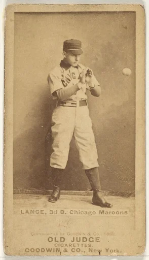 Lance, 3rd Base, Chicago, from the Old Judge series (N172) for Old Judge Cigarettes