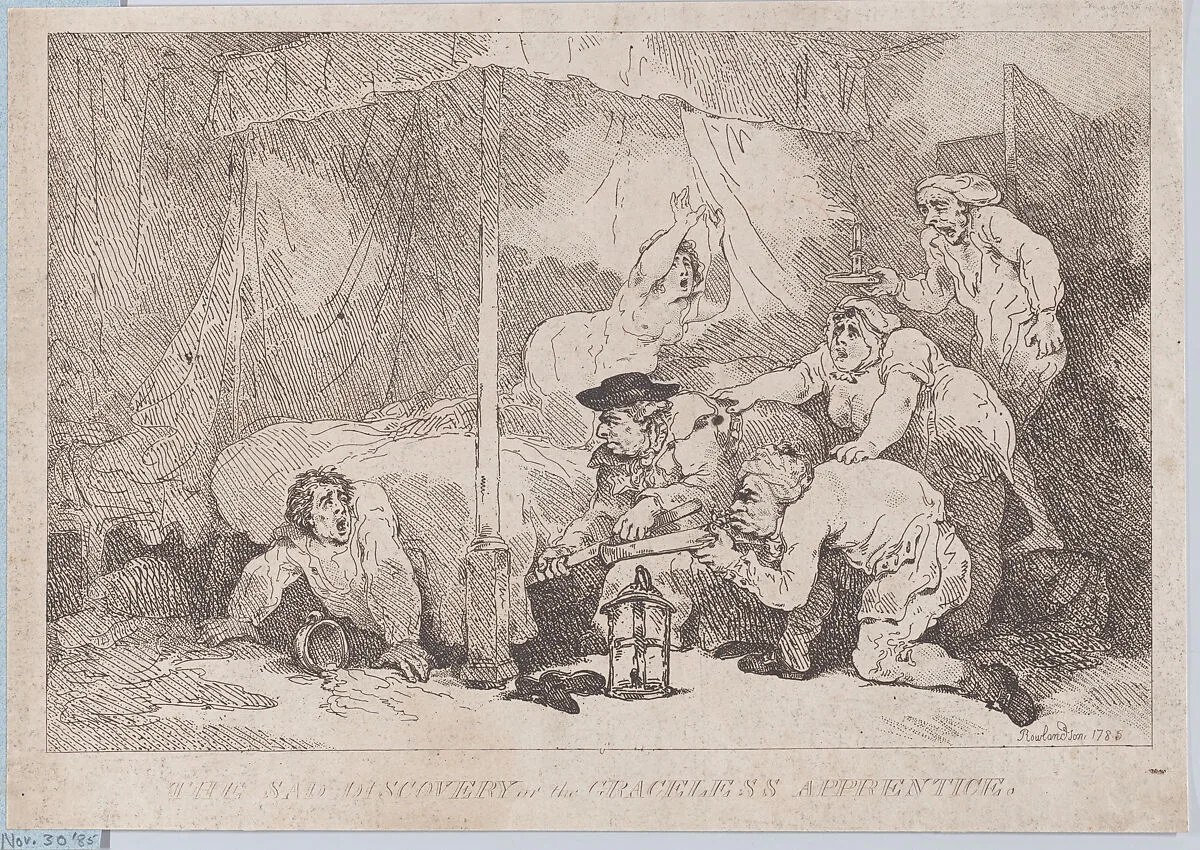 The Sad Discovery of the Graceless Apprentice — Thomas Rowlandson|John Raphael Smith