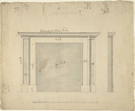 Drawings for a Chimney-piece for 25 Harley Street, Westminster, London