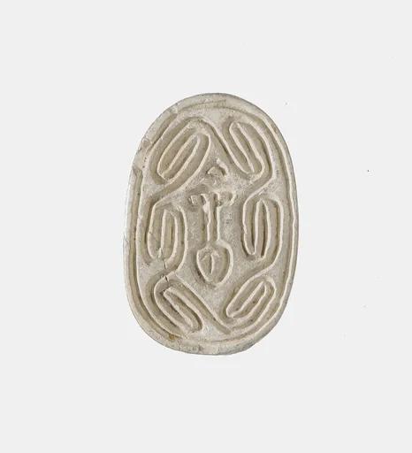 Scarab Incised with Hieroglyphs in Scroll Border