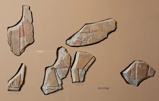 Relief, tomb of Khety: sacred objects to be used in Khety’s funeral rituals