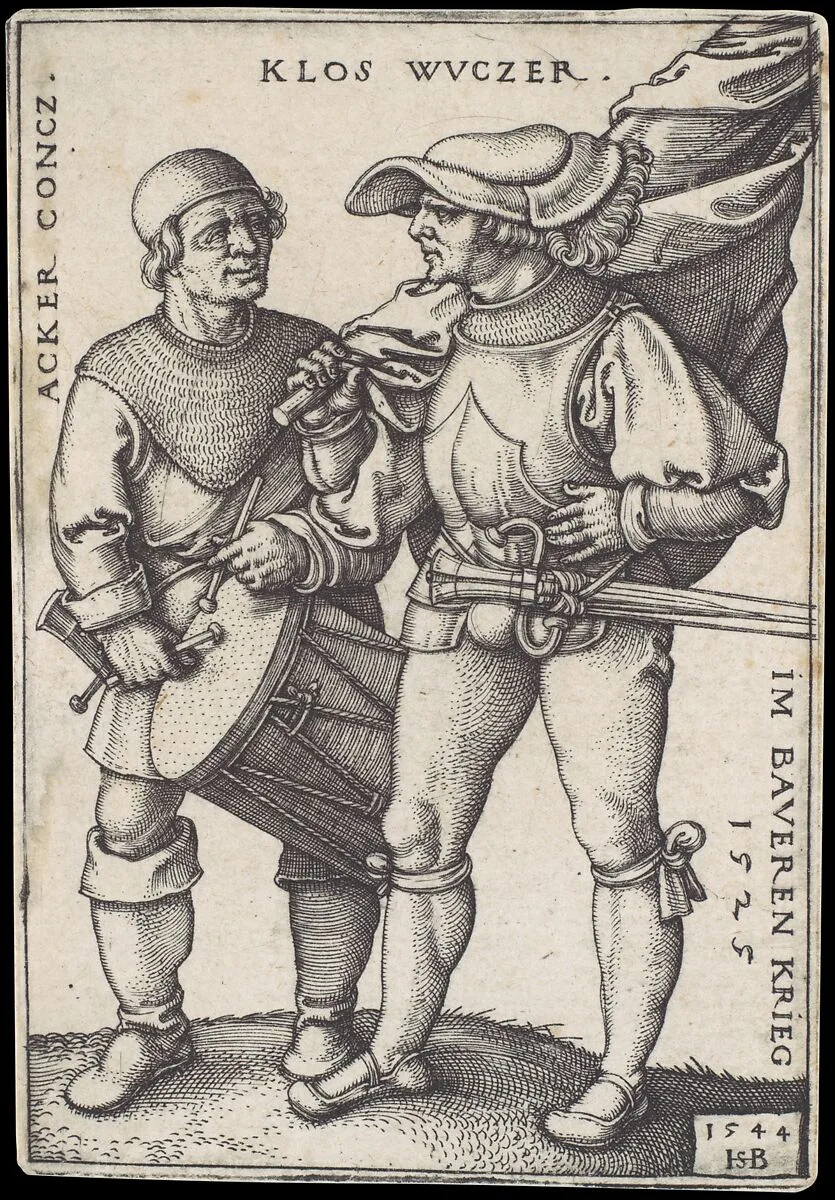 Standard Bearer and Drummer — Sebald Beham