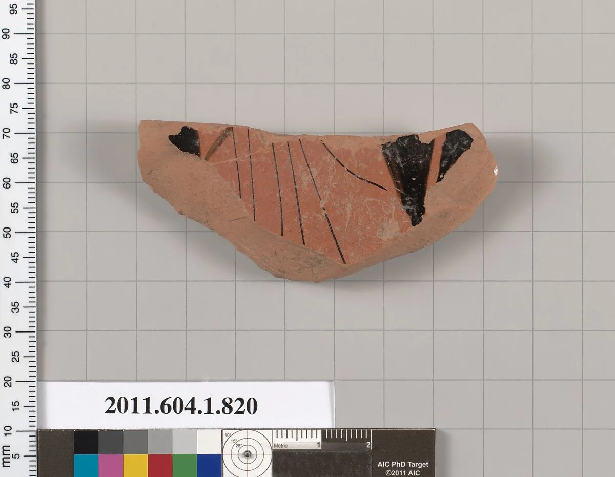 Terracotta fragment of a kylix (drinking cup) — Unknown
