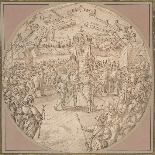 Captain de Bours handing over the Keys to the Citadel of Antwerp to the Estates General