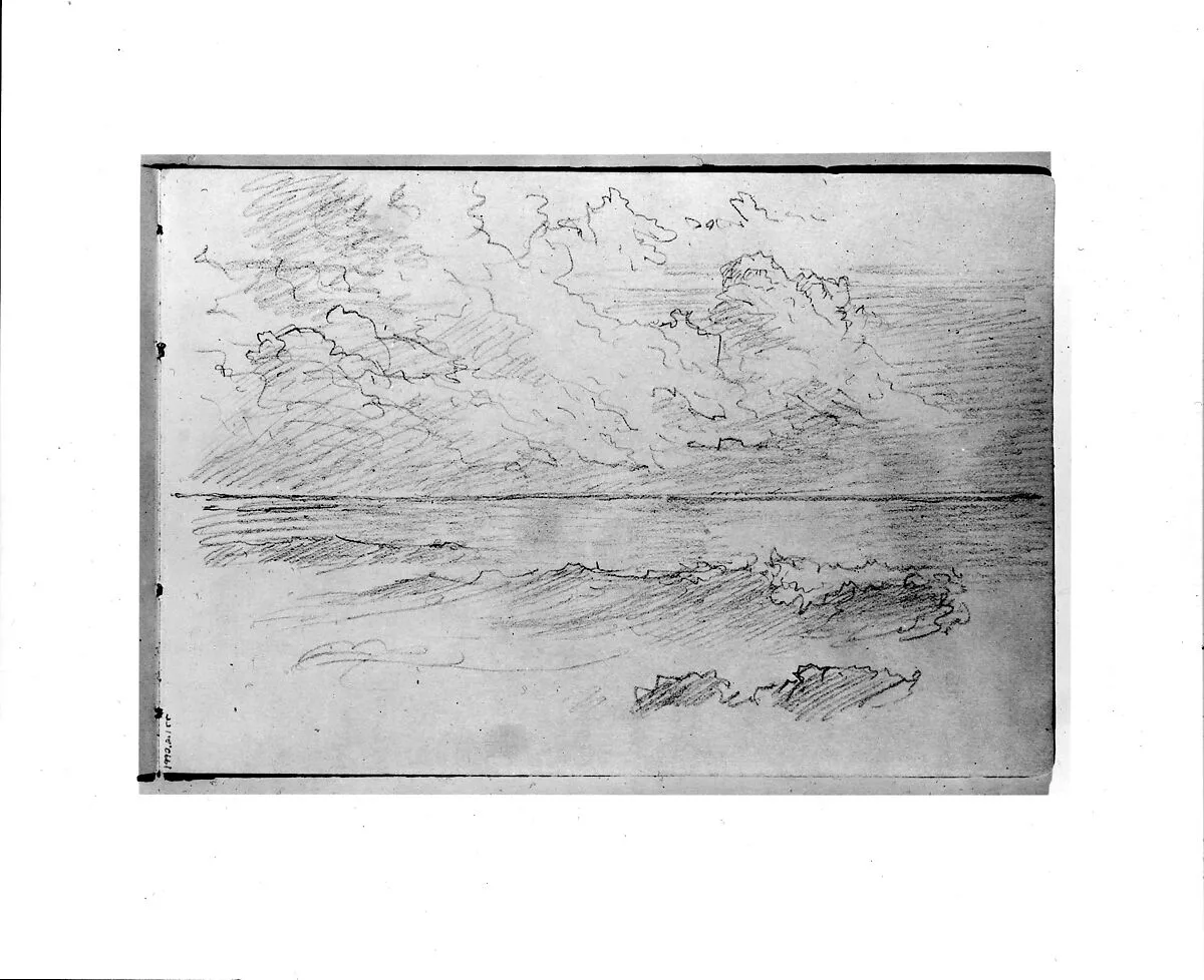 Sketch of Clouds and Sea (from Sketchbook VII) — William Trost Richards