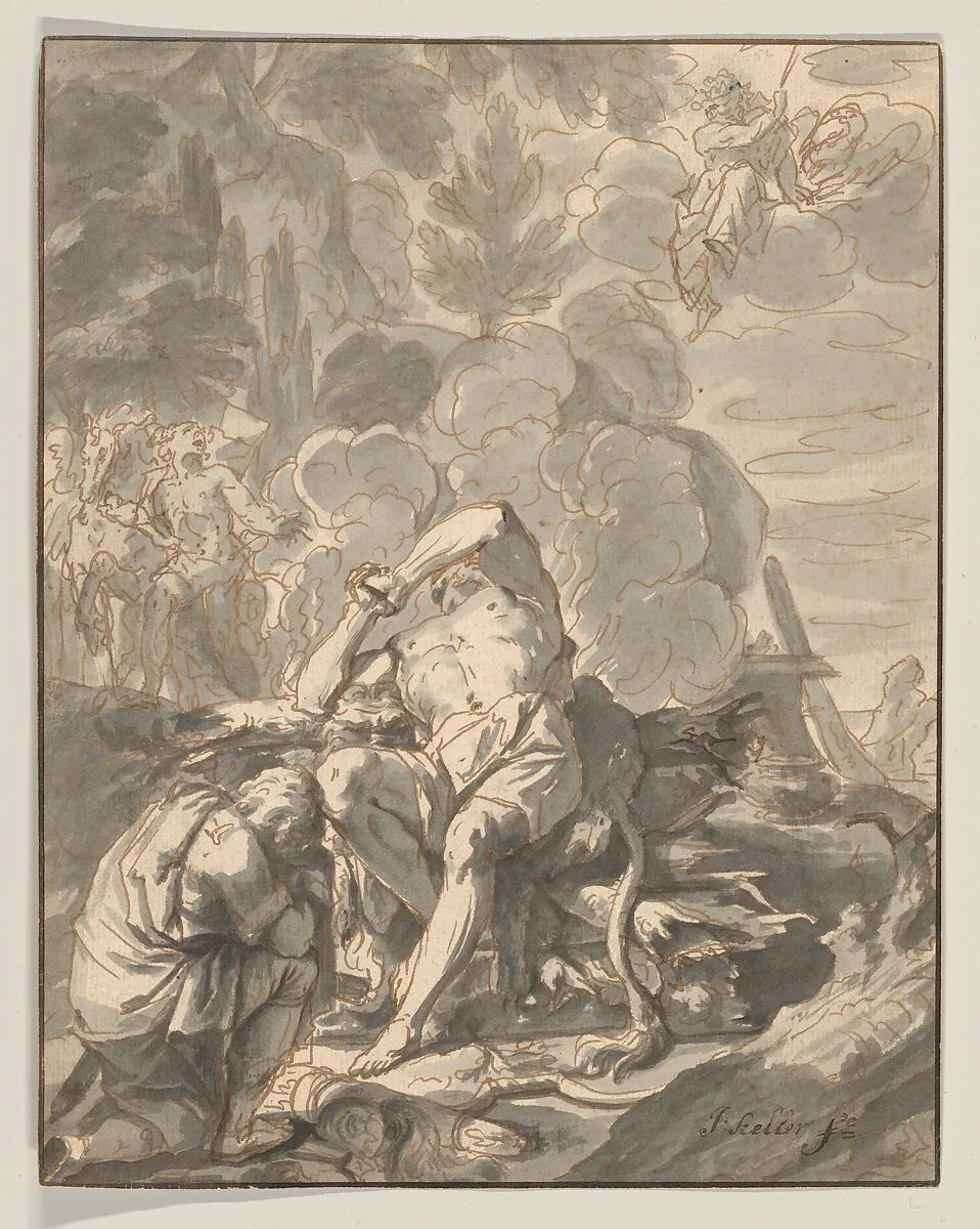 Hercules on the Stake — Johann Heinrich Keller