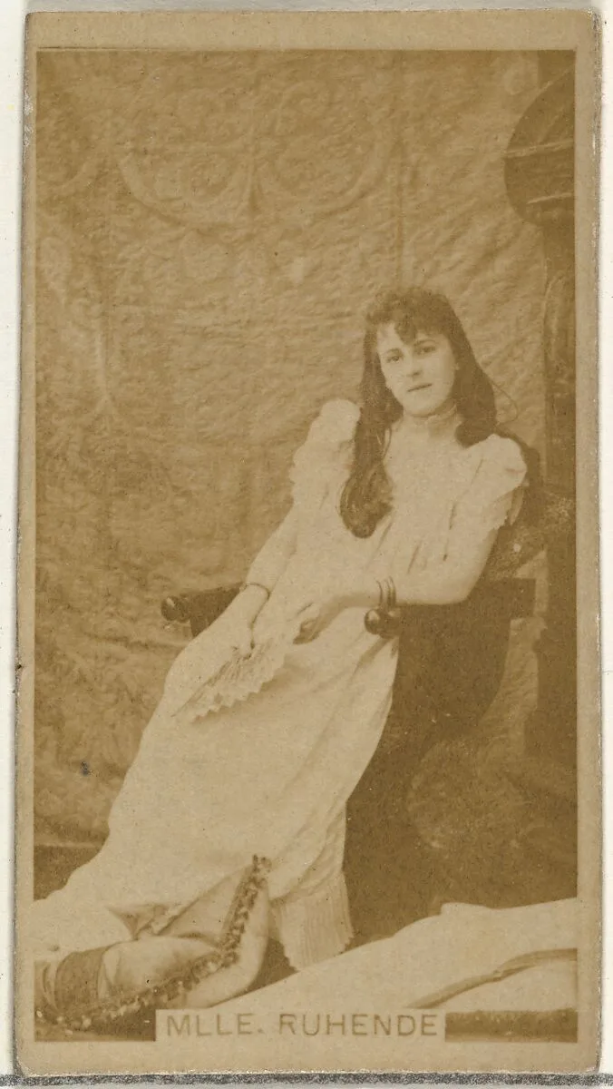 Mlle. Ruhende, from the Actors and Actresses series (N145-8) issued by Duke Sons & Co. to promote Duke Cigarettes — W. Duke, Sons & Co.|American Tobacco Company