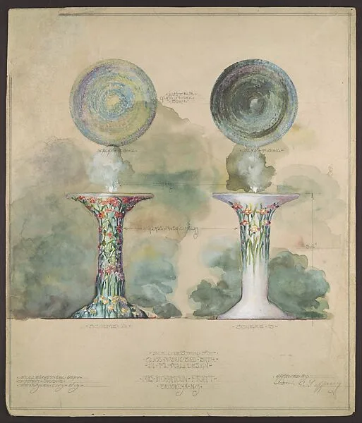 Design for mosaic birdbath — Louis C. Tiffany|Tiffany Glass and Decorating Company|Tiffany Studios