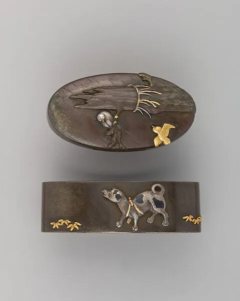Sword-Hilt Collar and Pommel (Fuchigashira) — Unknown