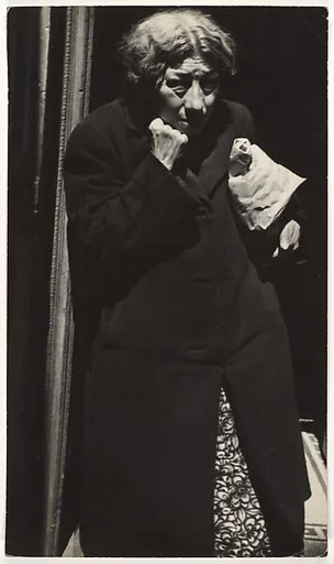 [Woman in Dark Overcoat on Street, New York City]
