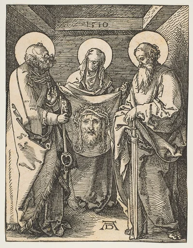 Saint Veronica between Saints Peter and Paul, from "The Small Passion"