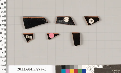 Terracotta rim fragments of kylikes (drinking cups)