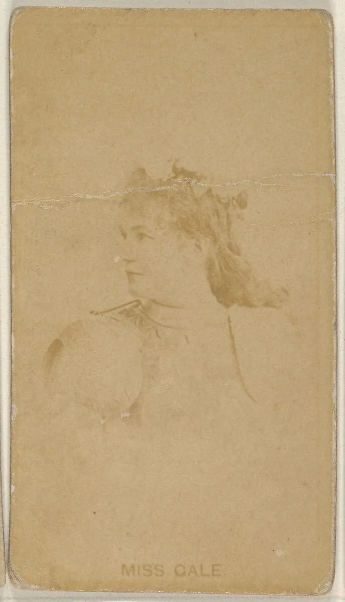 Miss Gale, from the Actors and Actresses series (N45, Type 8) for Virginia Brights Cigarettes — Allen & Ginter