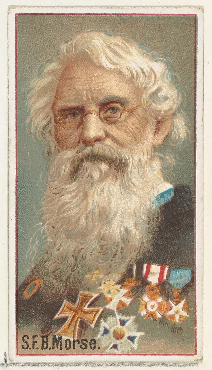 Samuel F. B. Morse, printer's sample for the World's Inventors souvenir album (A25) for Allen & Ginter Cigarettes — Allen & Ginter