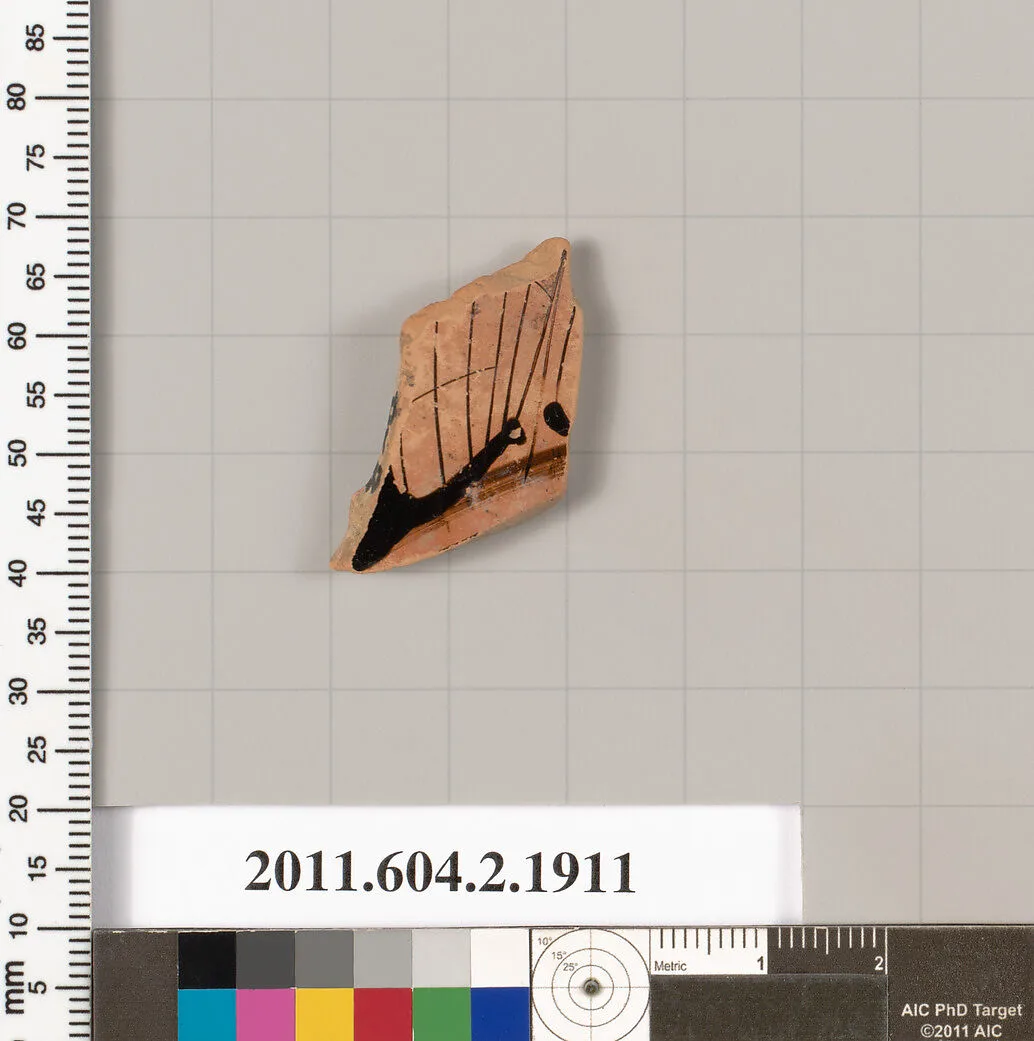 Terracotta fragment of a skyphos (deep drinking cup) — Unknown