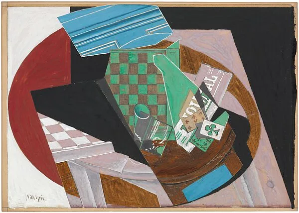 Checkerboard and Playing Cards — Juan Gris